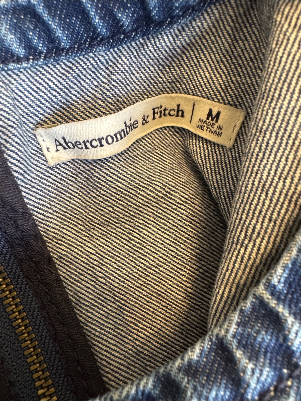 Abercrombie & Fitch Dark Blue Sleeveless Denim Mini Dress - Picture 7 of 7